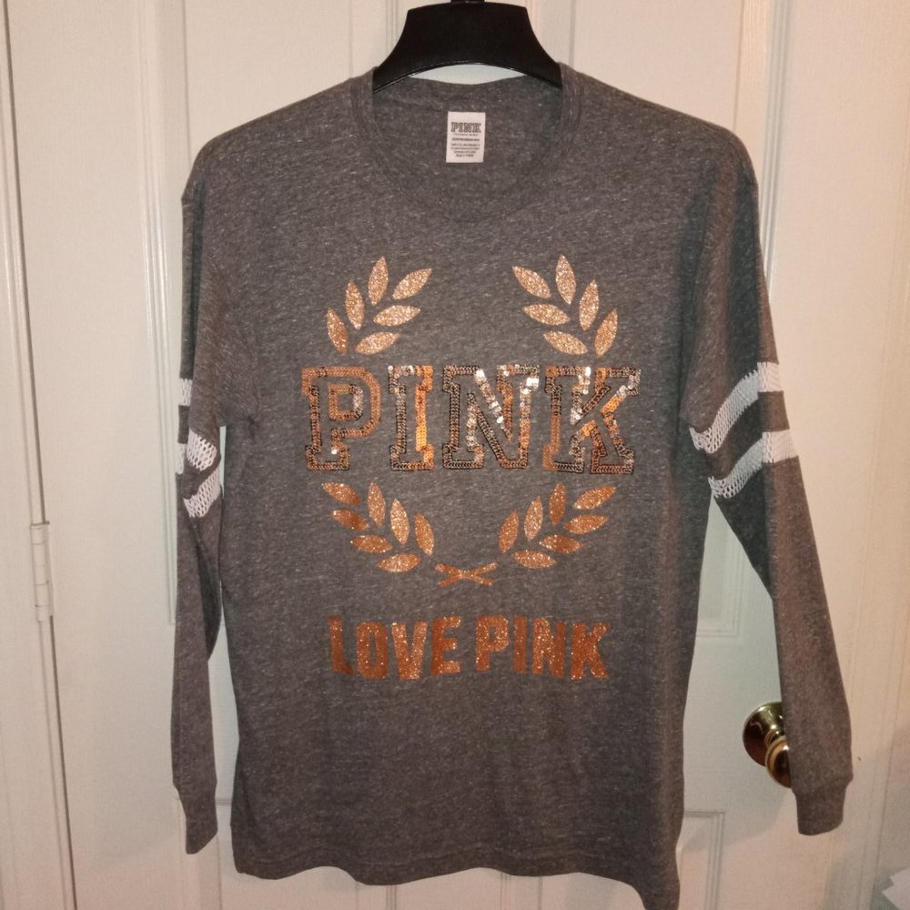 Victoria's Secret PINK Long Sleeve Sequins Top